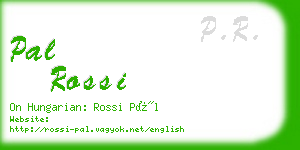 pal rossi business card